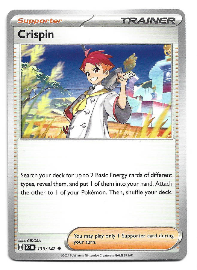 CRISPIN -  UNCOMMON  133/142 POKEMON TCG STELLAR CROWN TRADING CARD
