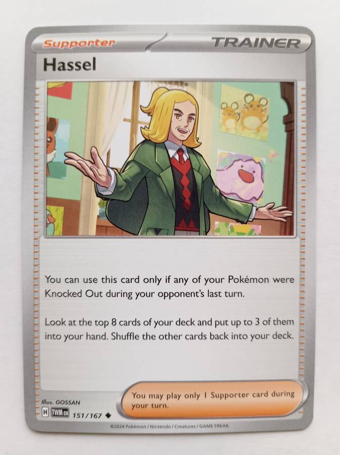 HASSEL - POKEMON NINTENDO TWILIGHT MASQUERADE  - TRAINER TRADING CARD 151/167
