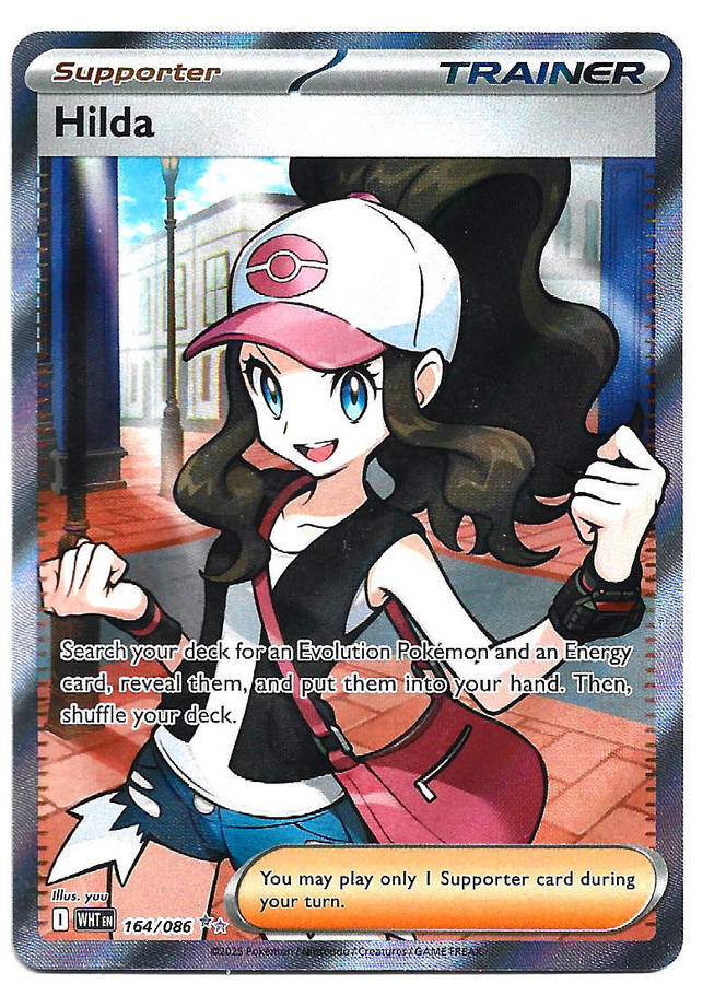 HILDA - ULTRA RARE  164/86 POKEMON TCG WHITE FLARE TRADING CARD