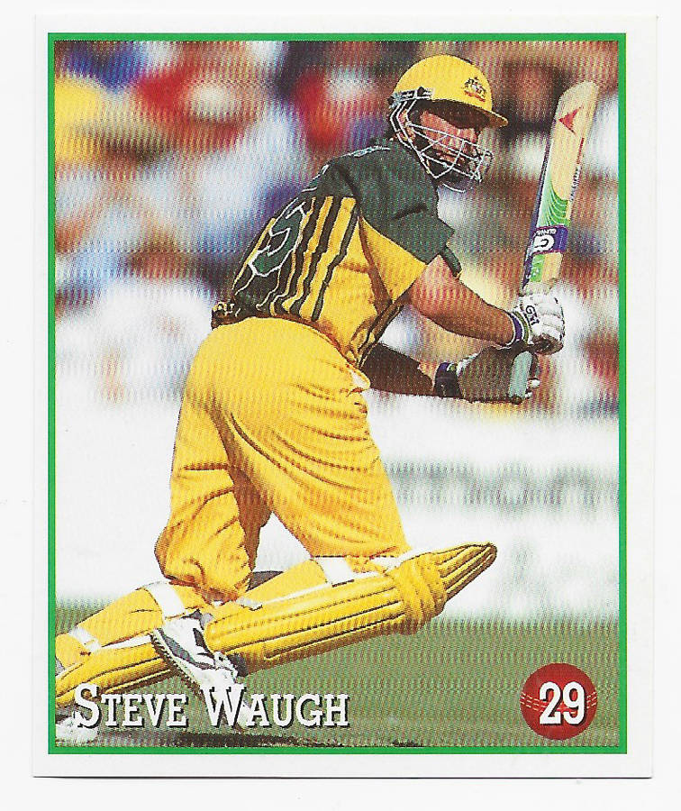 STEVE WAUGH - 199798 SELECT CRICKET STICKER COLLECTION  - STICKER 29