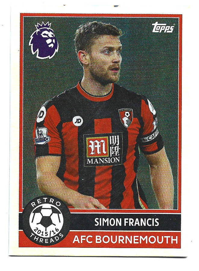 SIMON FRANCIS - TOPPS Premier League Premium 2025/26 Collection - "RETRO THREADS" Trading card 383