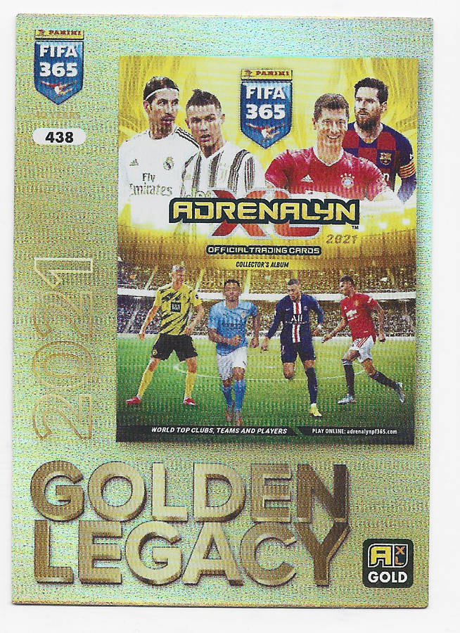 GOLDEN LEGACY - PANINI FIFA 365 COLLECTION 2025 - RARE FOIL "10 YEARS CELEBRATION" TRADING CARD 438