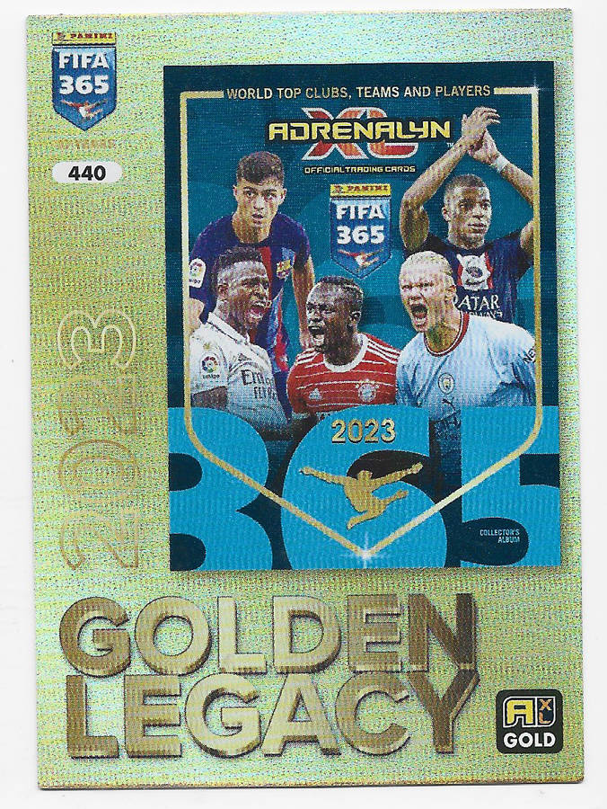 GOLDEN LEGACY - PANINI FIFA 365 COLLECTION 2025 - RARE FOIL "10 YEARS CELEBRATION" TRADING CARD 440