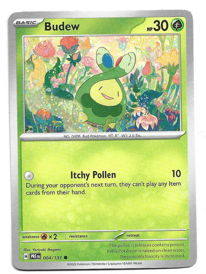 BUDEW - COMMON  4/131 POKEMON TCG PRISMATIC EVOLUTIONS  TRADING CARD