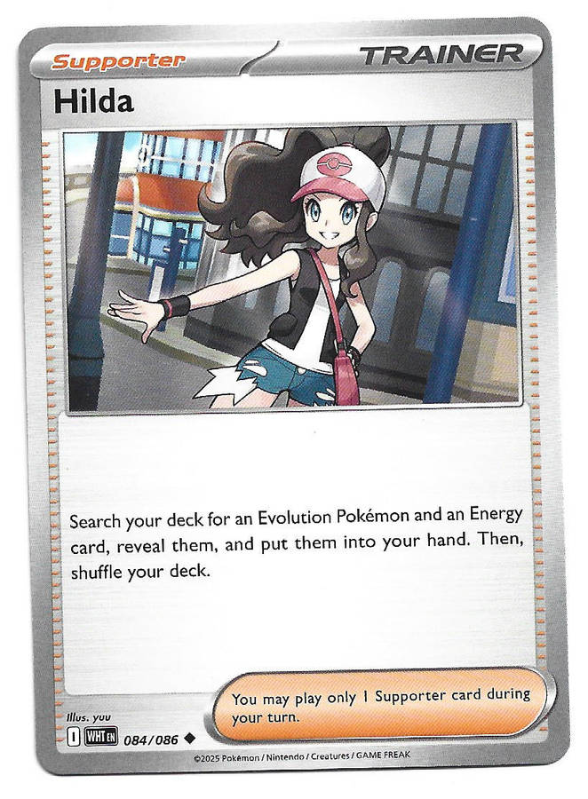 HILDA - UNCOMMON  84/86 POKEMON TCG WHITE FLARE TRADING CARD
