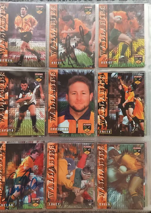 RUGBY CARD COLLECTION 1997 PANINI -Complete Full Set of 117 Rugby Trading Cards in collectors Binder