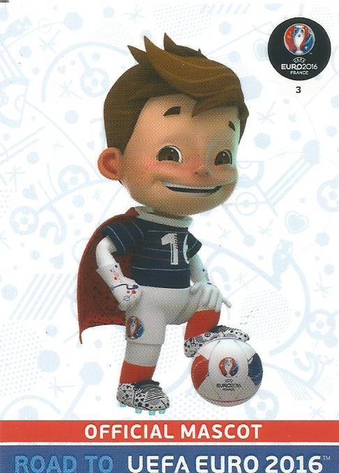 MASCOT - PANINI `ROAD to EURO 2016` COLLECTION - MASCOT TRADING CARD 3
