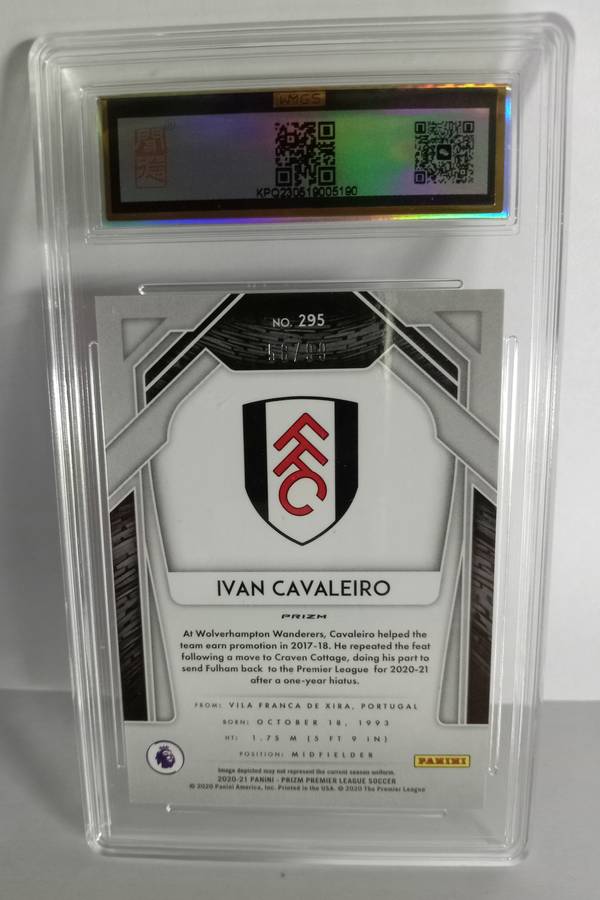 IVAN CAVALEIRO (Fulham) - PANINI EPL PRIZM 2021 - GRADED PURPLE PRIZM CARD 58 of 99