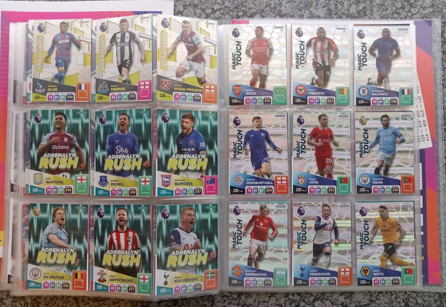 PANINI English Premier League 2024/2025 -  COMPLETE 459 TRADING CARD COLLECTION - NO Golden Ballers