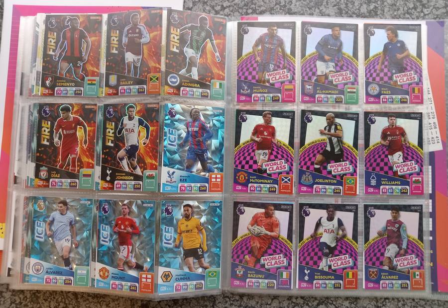 PANINI English Premier League 2024/2025 -  COMPLETE 459 TRADING CARD COLLECTION - NO Golden Ballers