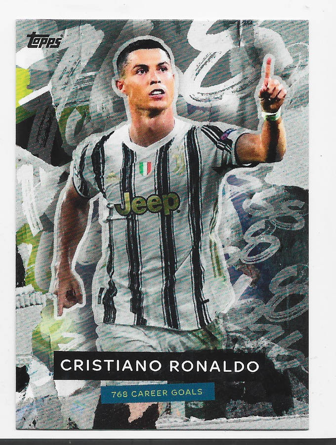 CRISTIANO RONALDO - TOPPS 2021 WORLD  RECORD 768 GOALS CAREER CELEBRATION TRADING CARD