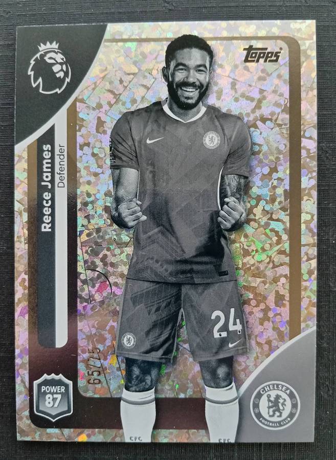 REECE JAMES - TOPPS Premier League Premium 2025/26 Collection - Platinum parallel Card 65 of 75