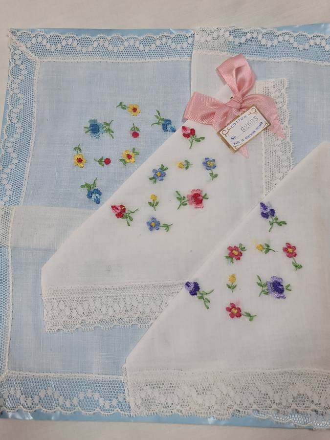 Three Handkerchiefs Made in Northern Ireland