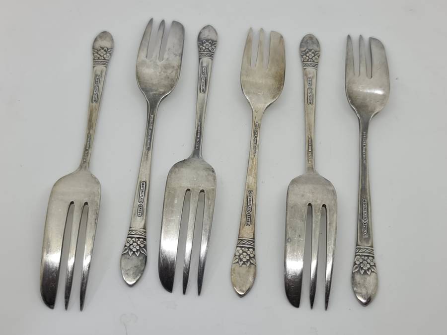 Bedford plate EPNS cake forks
