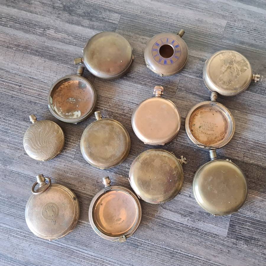 Antique Pocket watch empty casings