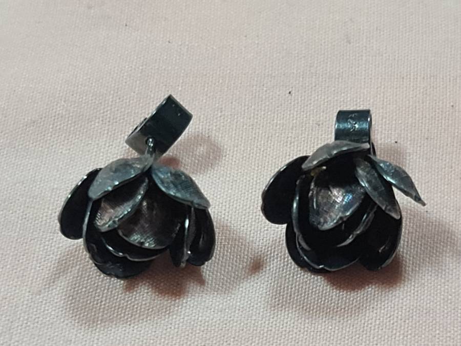 Black Rose Earrings