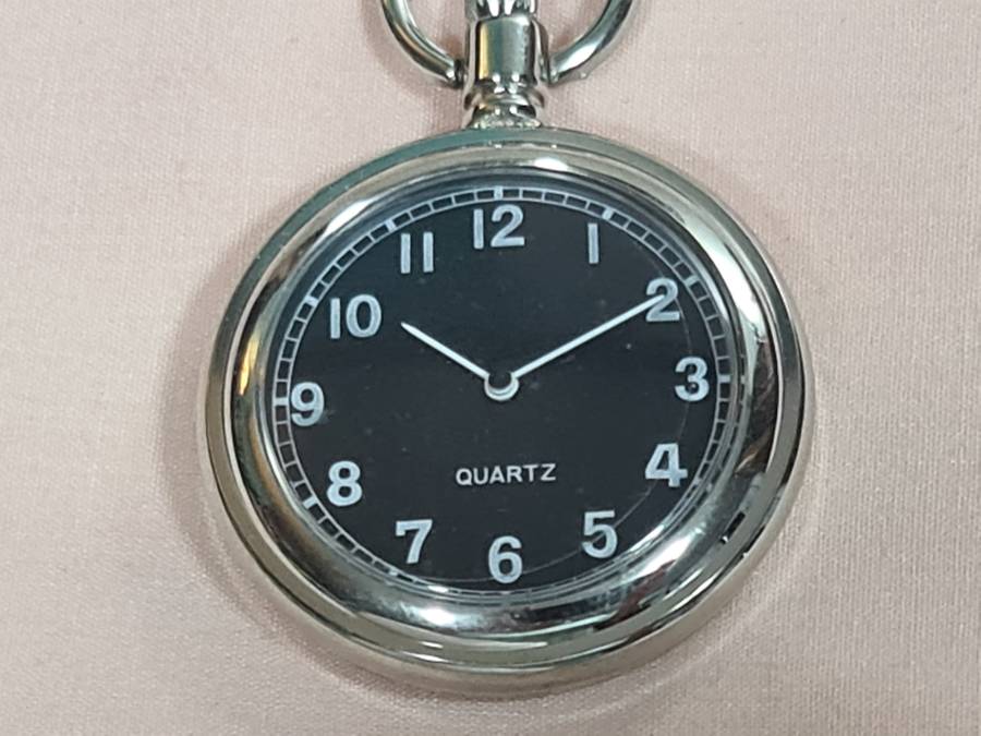 Pocket Watch: Quartz with black dial