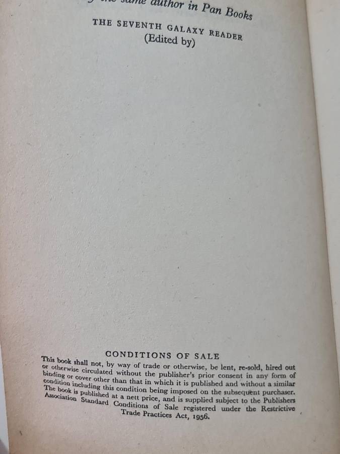 Book: The Ninth Galaxy reader  edited by Frederik Pohl Book