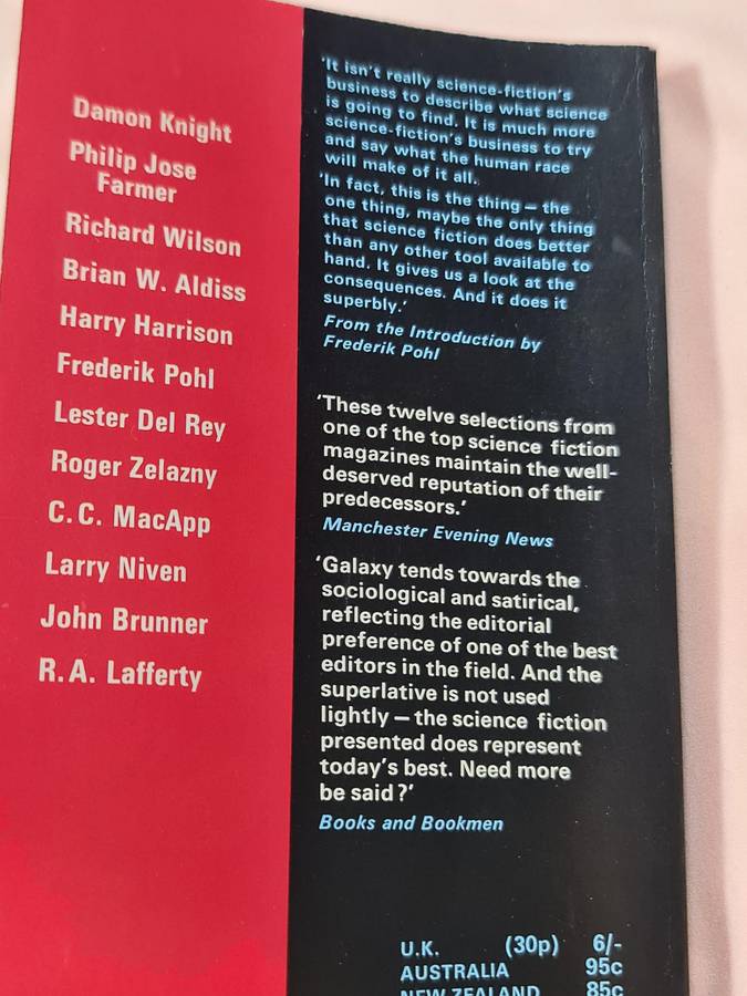 Book: The Ninth Galaxy reader  edited by Frederik Pohl Book