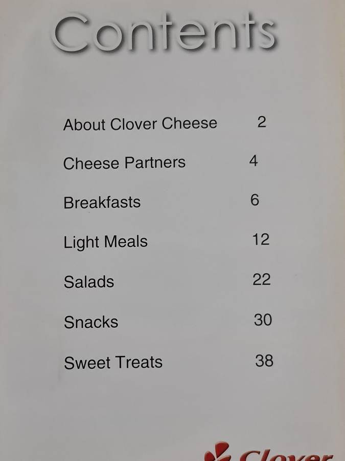 Snacking, Cooking & Baking with Clover Cheese recipe book