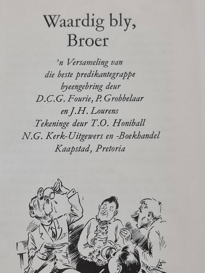 Book: Waardig bly Broer, n Versameling van die beste Presikant grappe