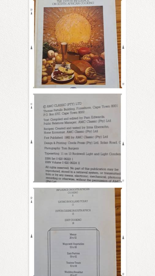 Book: Easy Cooking, The Dutch influence on South African cooking. Recipe book.