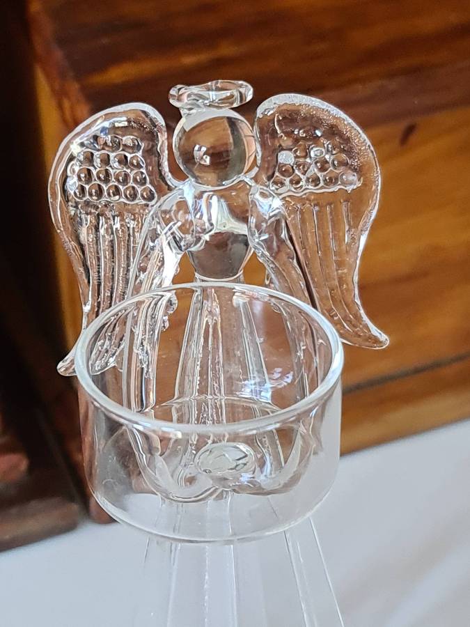 Thin Glass Christmas candle holder