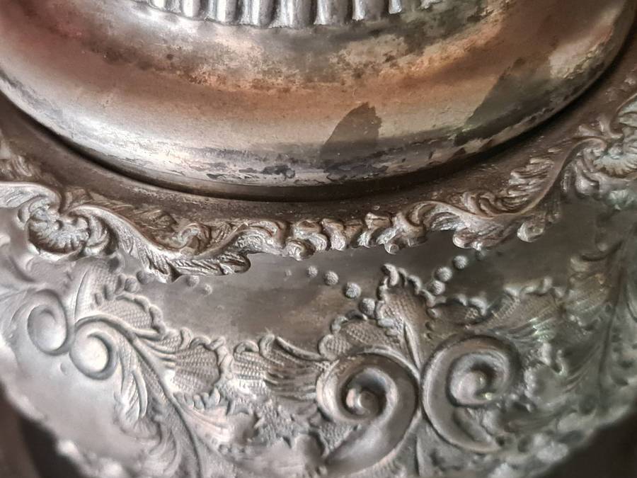 19th Century ornate pewter bowl