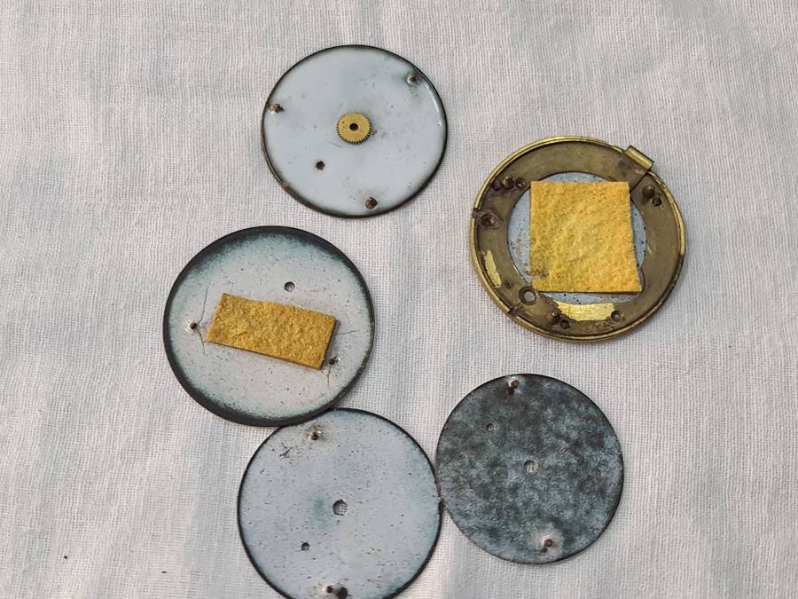 Pocket Watch dial: x5 Enamel Dials