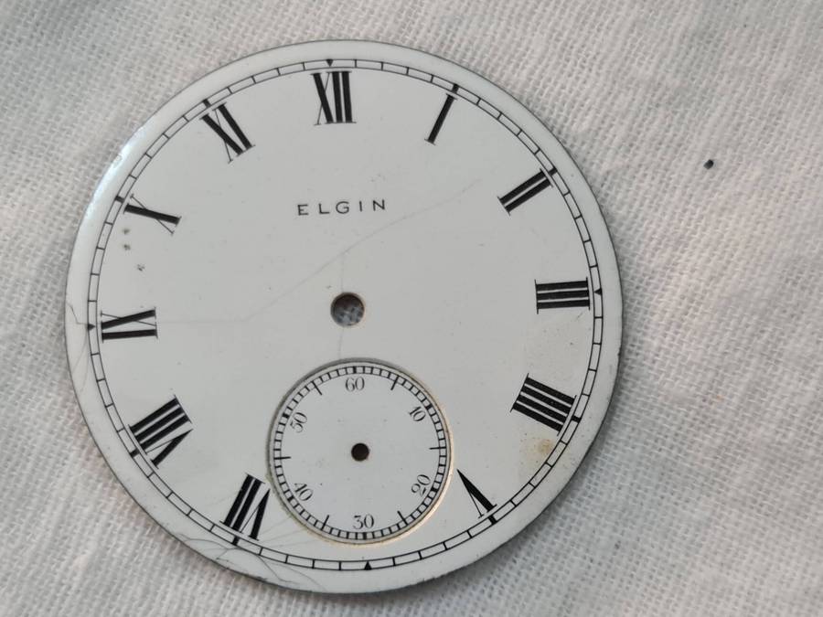Pocket Watch dial: x4  Elgin Enamel Dials