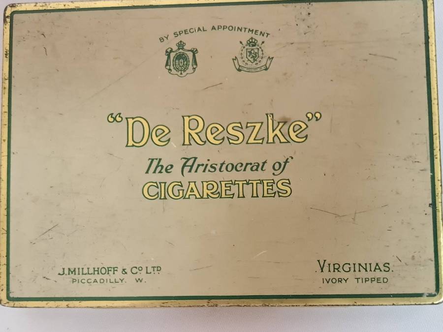 "De Reszke" The Aristocrat of cigarettes tin