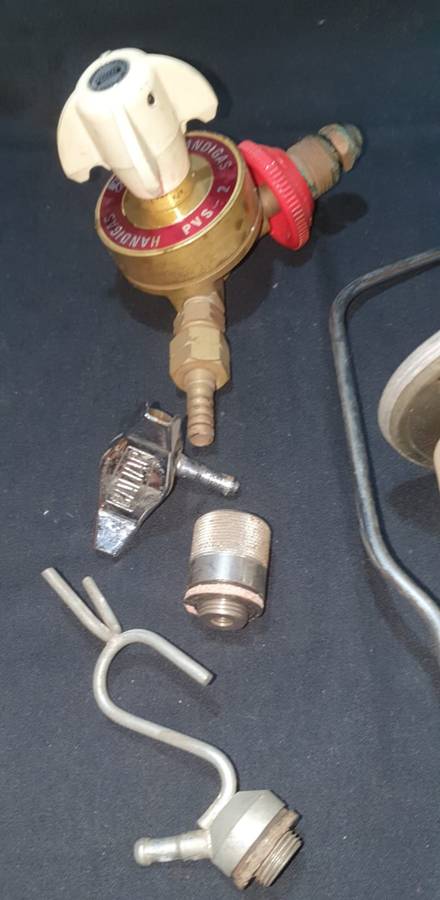 Vintage Gas lamp and accessories