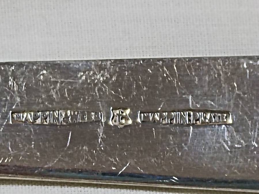 6 Different Mappin and Webb silver plated knifes