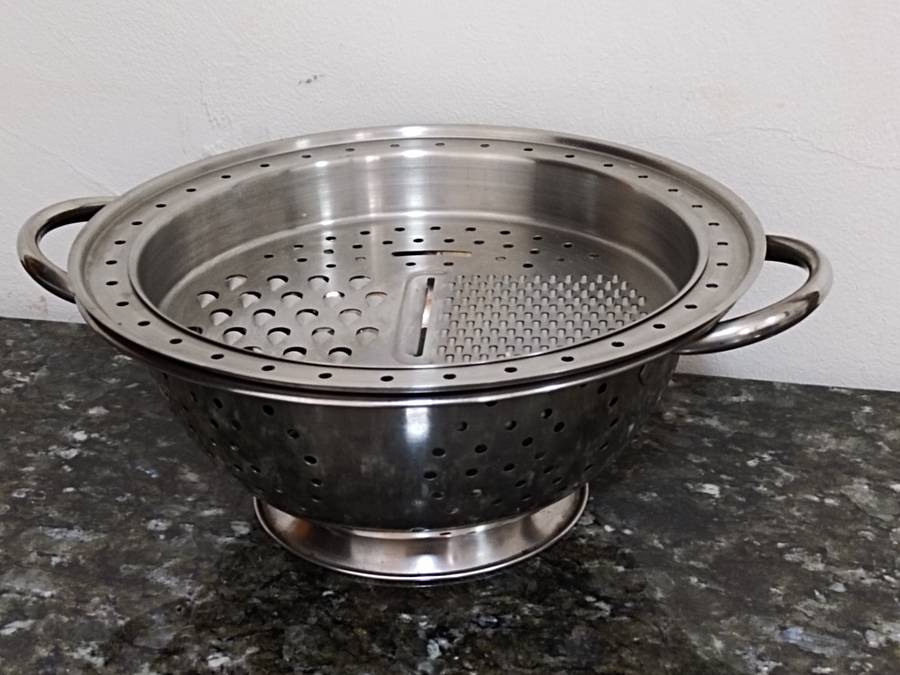 Stainless steel Colander and a steamer/ grater