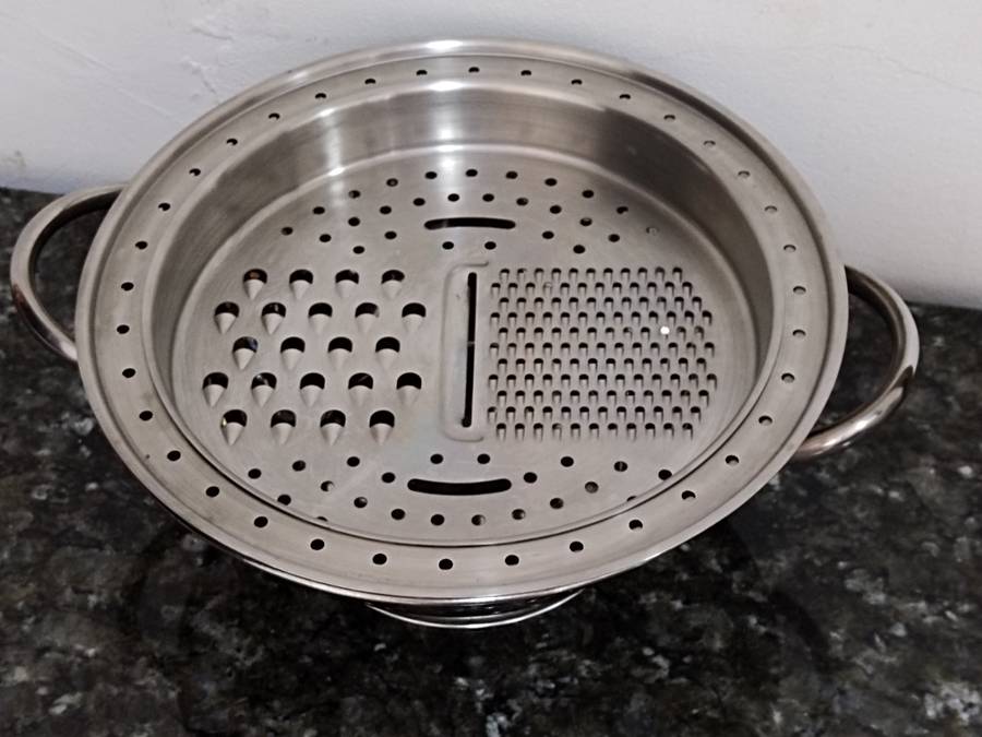 Stainless steel Colander and a steamer/ grater