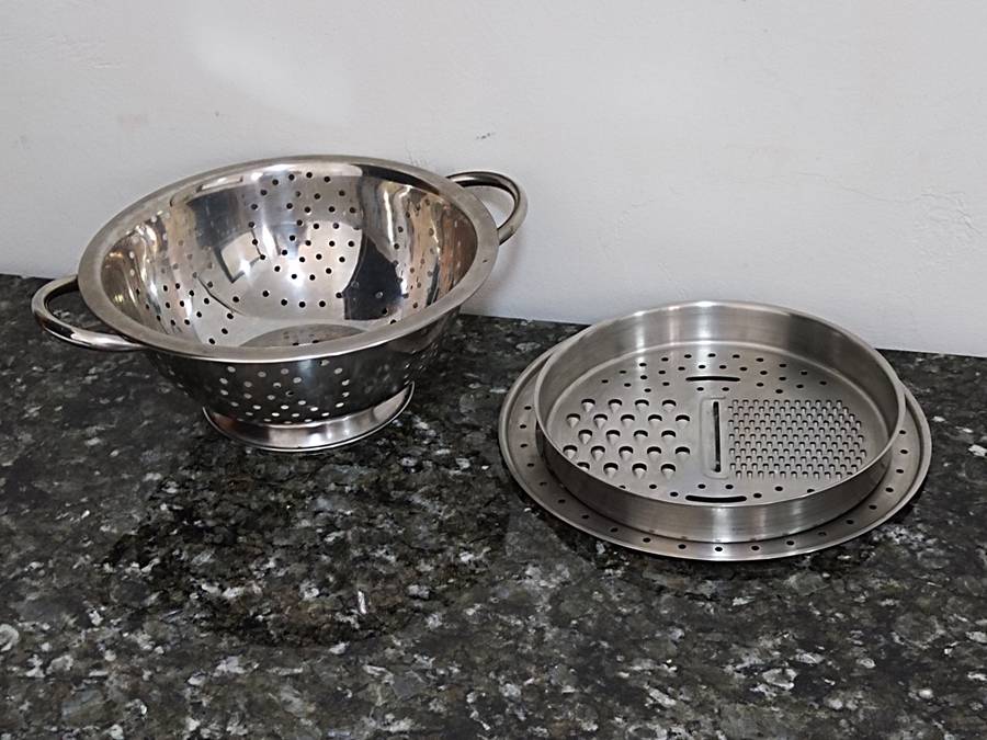 Stainless steel Colander and a steamer/ grater