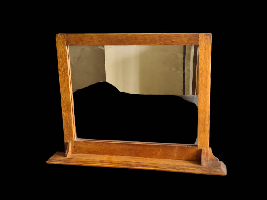 Vintage Oak Wall Mirror
