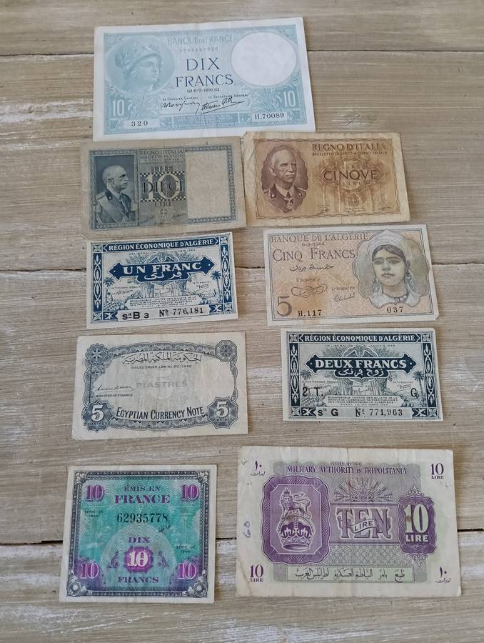 RARE MILITARY WW2 BANKNOTES COLLECTION.