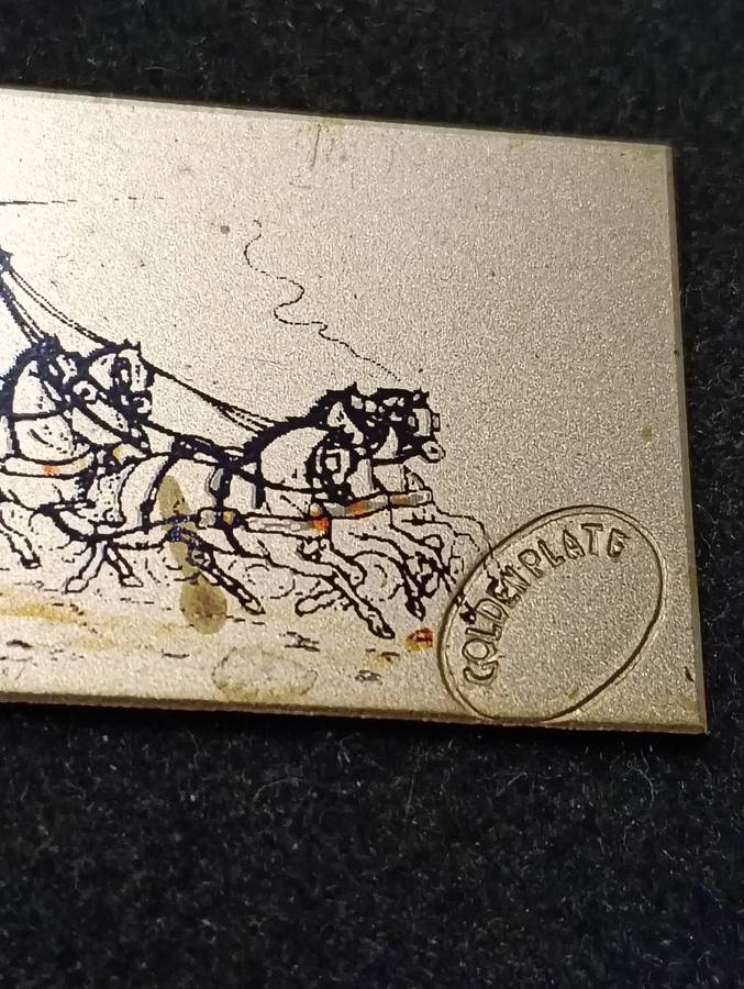 THREE MINIATURES ART WORKS ON GOLD PLATED