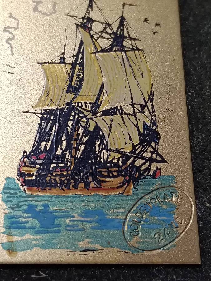 THREE MINIATURES ART WORKS ON GOLD PLATED