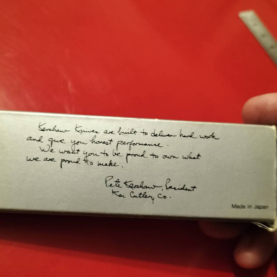 RARE, MODEL 4175, KERSHAW STAG HORN KNIFE.