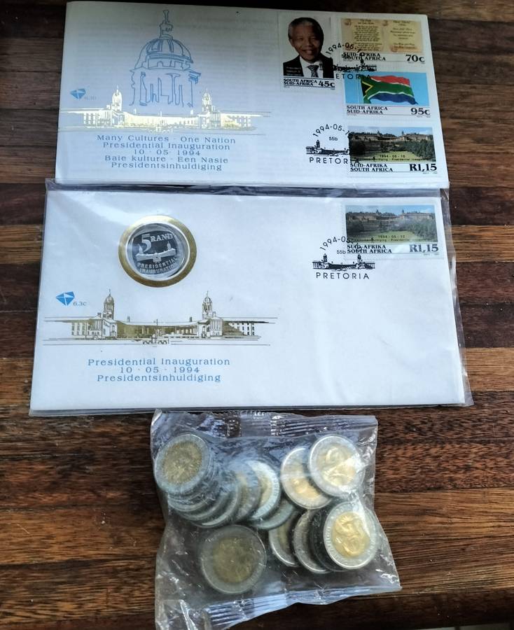 MANDELA 2018 COINS AND MANDELA COVERS..