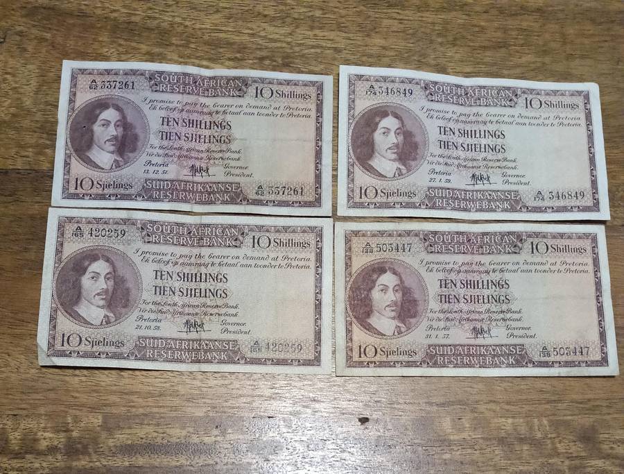 TEN SHILLING S. A.BANK NOTES.