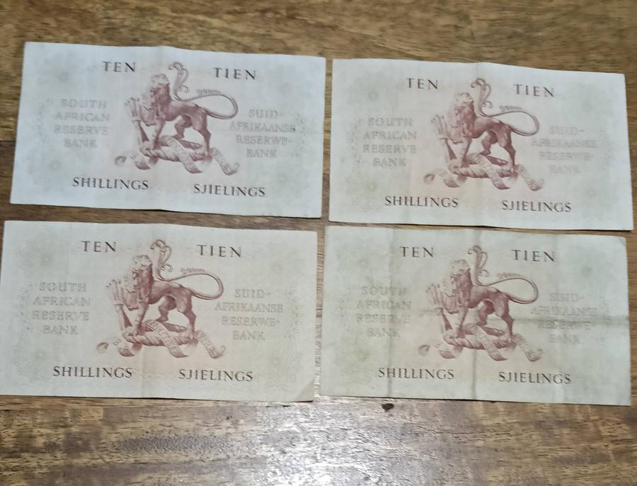 TEN SHILLING S. A.BANK NOTES.
