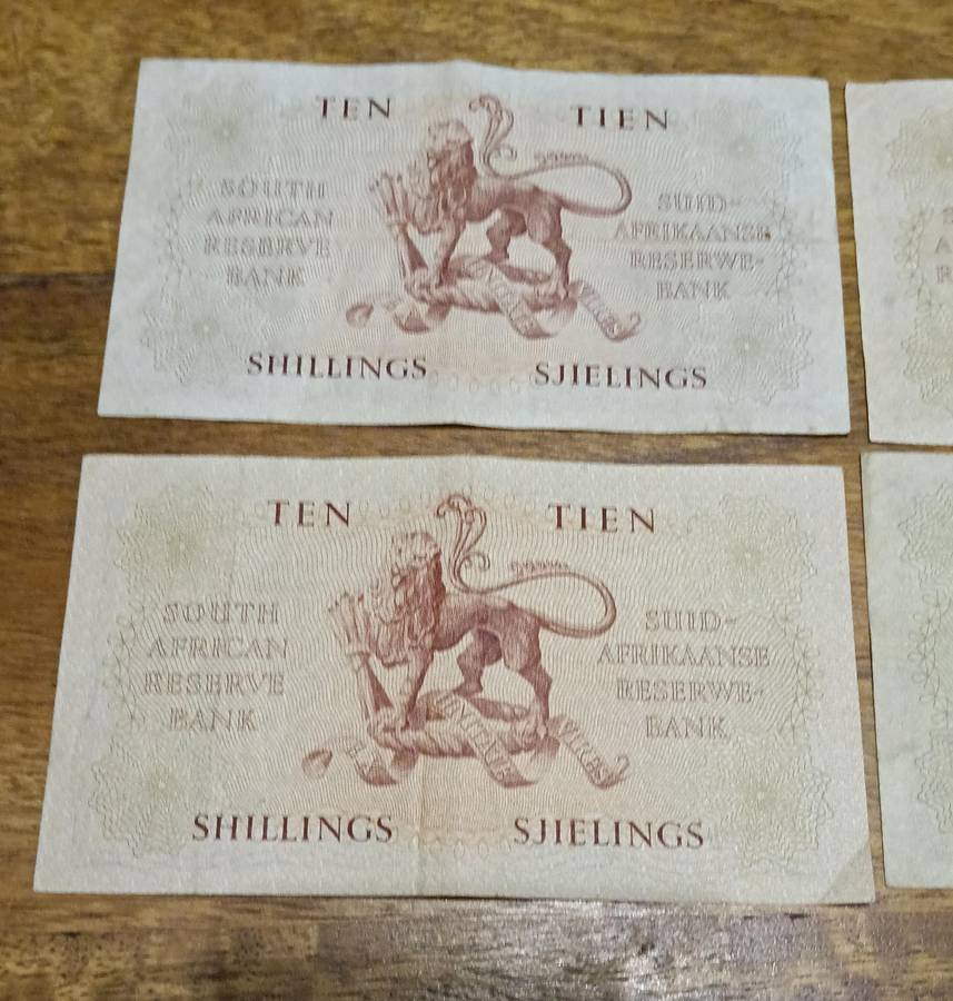 TEN SHILLING S. A.BANK NOTES.