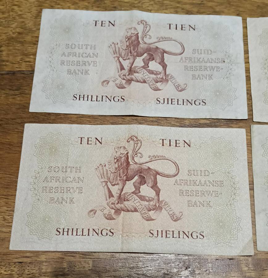 TEN SHILLING S. A.BANK NOTES.