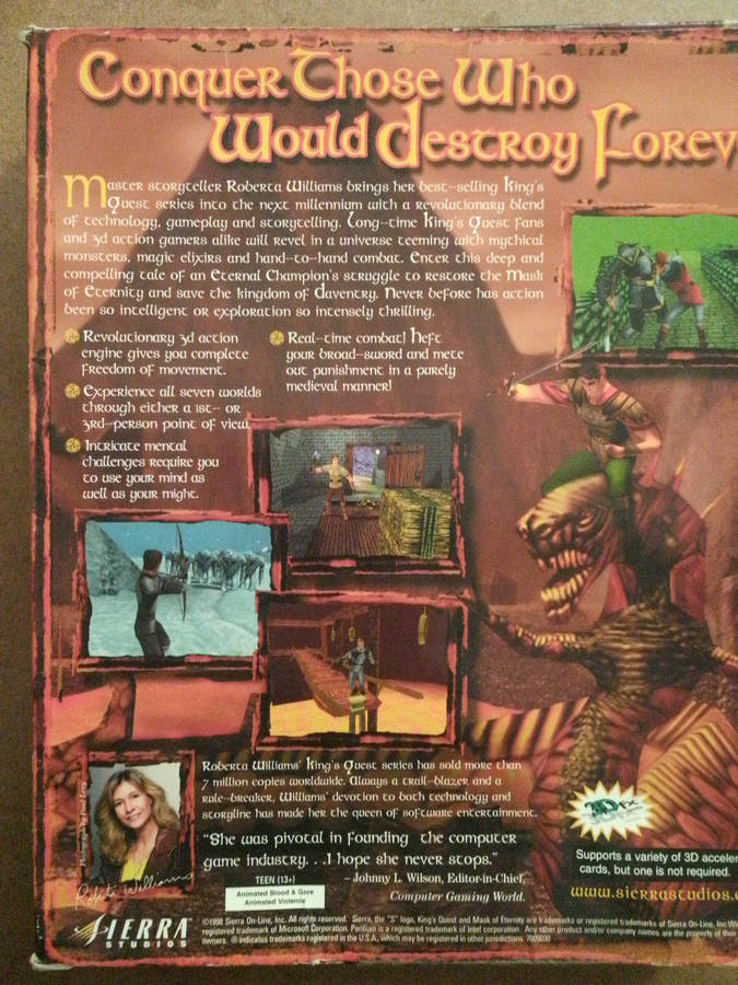 King's Quest - Mask of Eternity ( PC CD-ROM 1998 ) big box