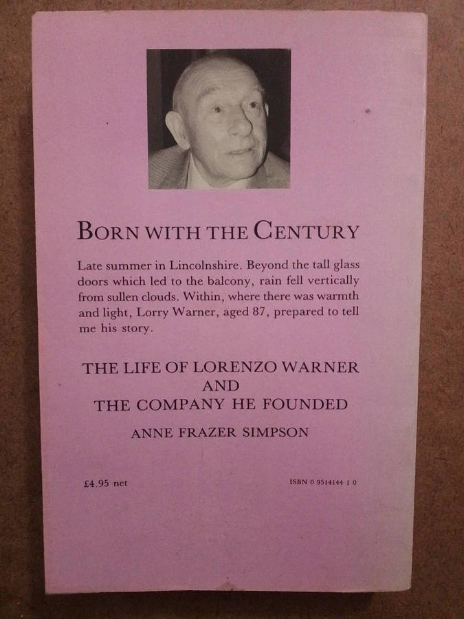 Anne Frazer Simpson - Born with the Century ( autographed first edition 1988 )