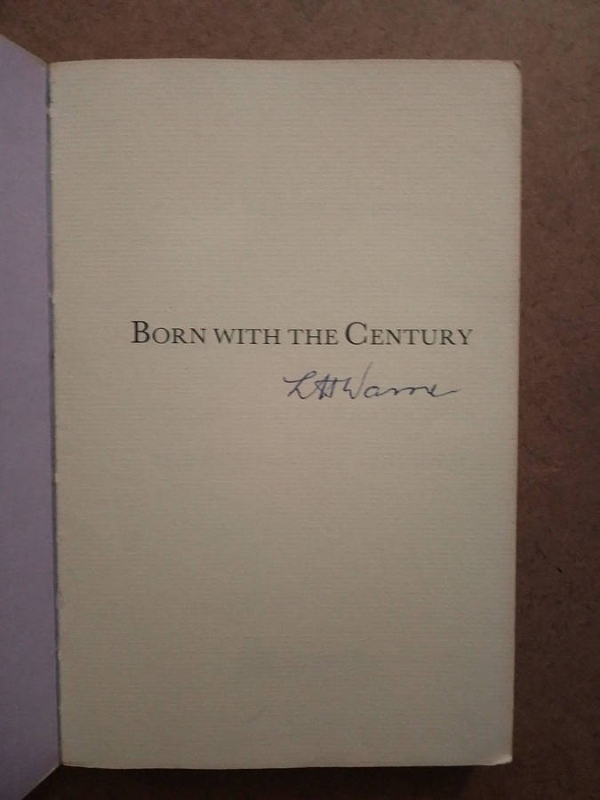 Anne Frazer Simpson - Born with the Century ( autographed first edition 1988 )