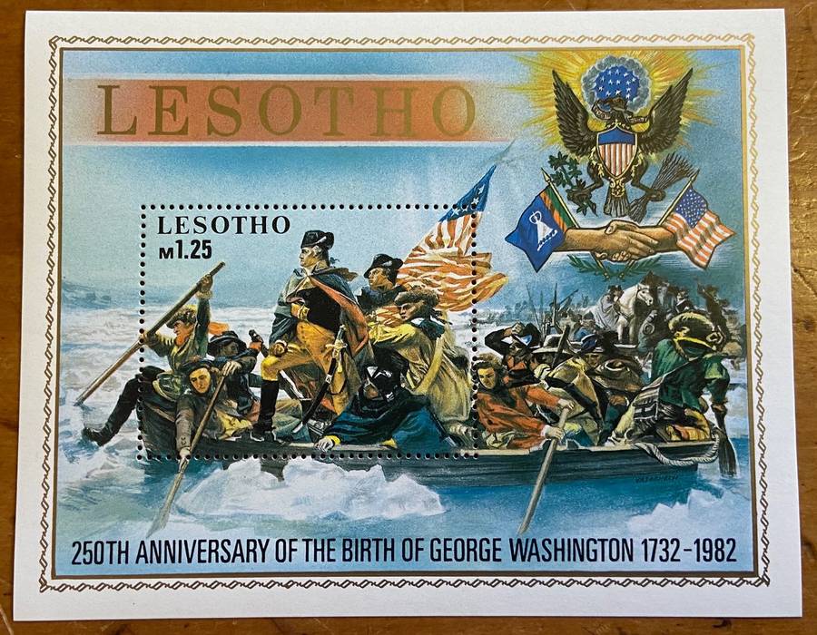 LESOTHO - 9 x Miniature Sheets - UM WEDGWOOD MICKET MOUSE BREUGHEL SCOUT WASHINGTON WORLD CUP SPORT